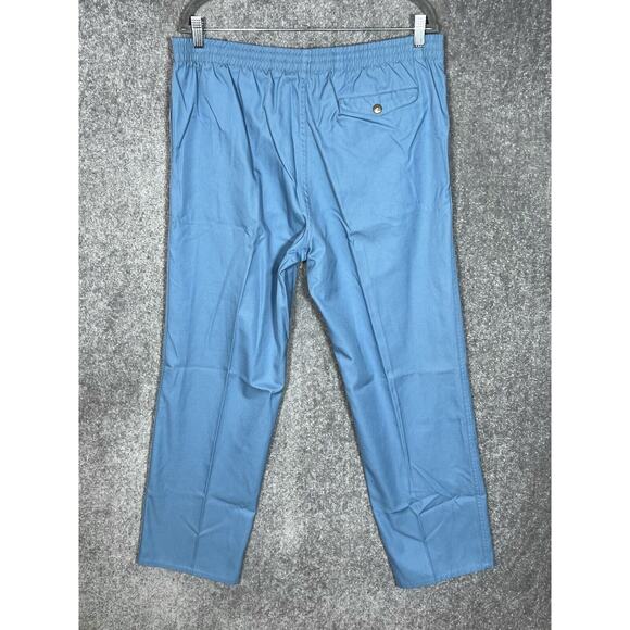 Vintage Woolrich Woman Pull On Pants Womens Size L Blue Elastic Waist Pockets - Picture 2 of 9
